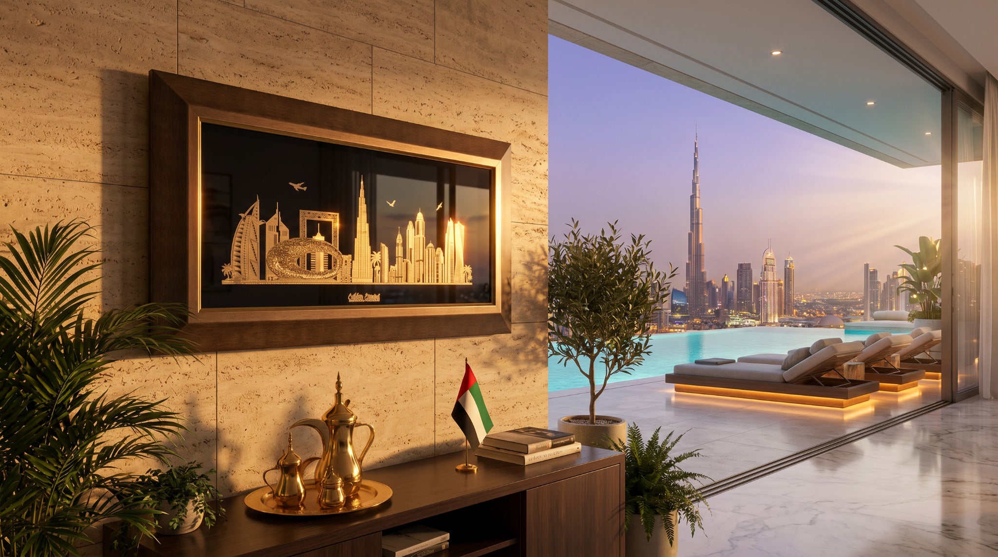 Dubai The City Of Gold - Now made in real 24k Gold artwork