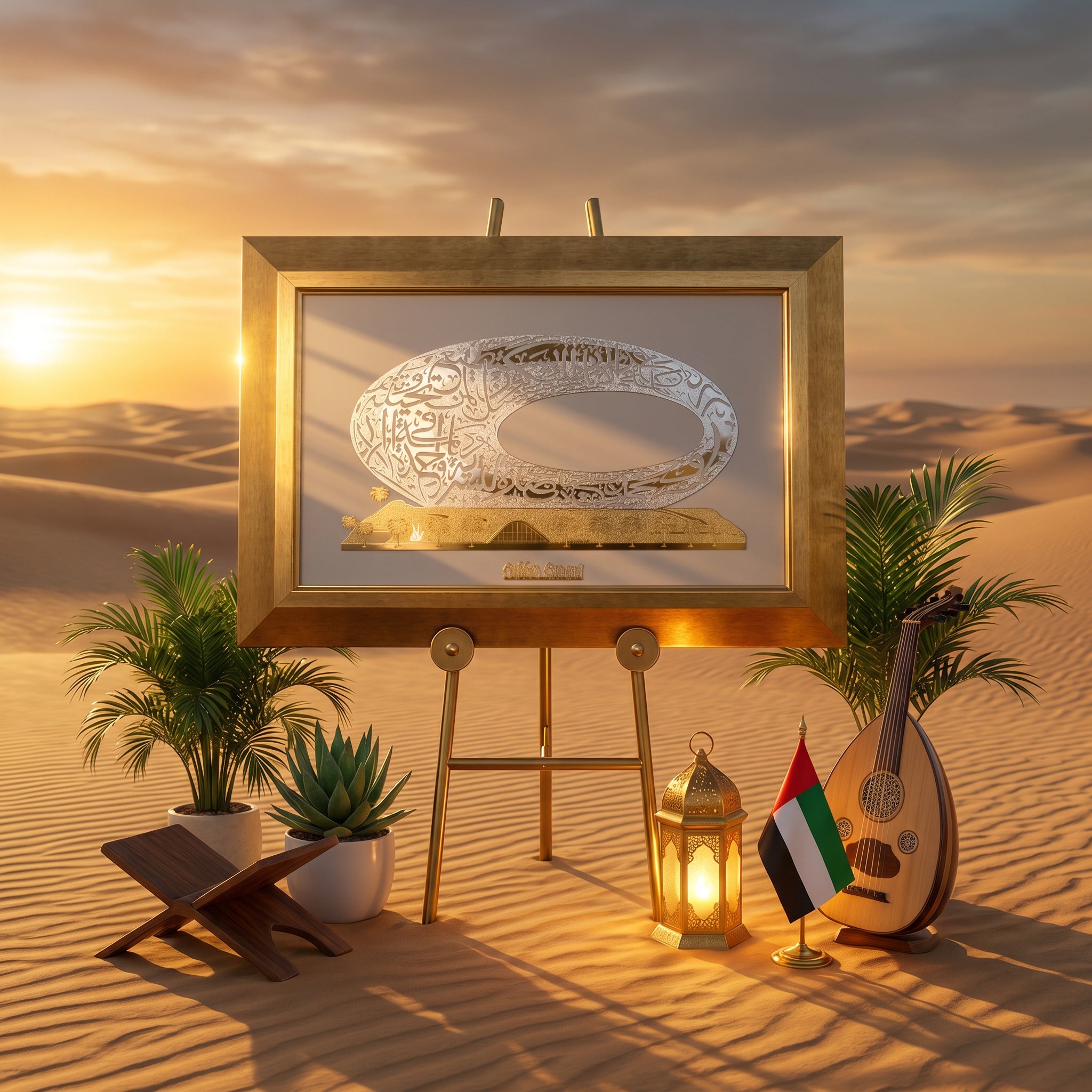 The Museum of the Future, art in 24K Gold & 925 Silver